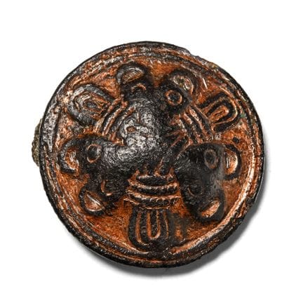 Broche anglo-scandinave de style viking, en bronze