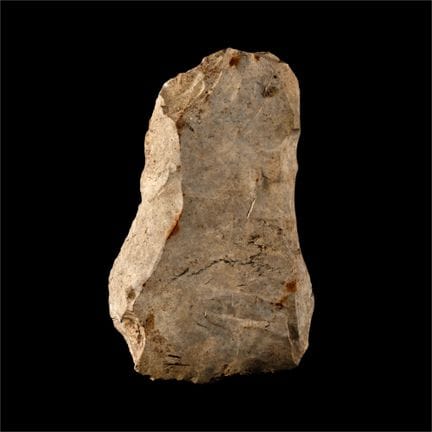 Cincel de sílex tallado de la Edad de Piedra danes