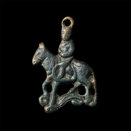 Pendentif chinois en bronze de la dynastie Tang re