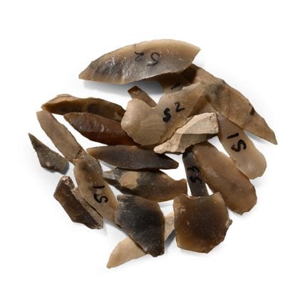 Collection de « micro-burins » en silex taillé de 