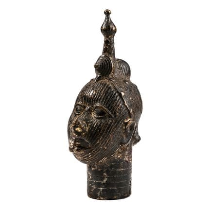 Cabeza de una figura «Ini» de bronce vintage de If