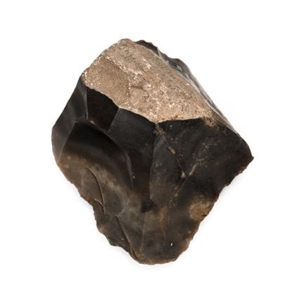 Núcleo de tallador de sílex tallado de la Edad de 