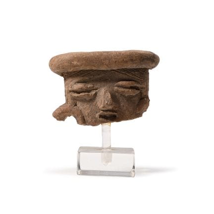 Tête en terre cuite de Chupicuaro, d’époque précol