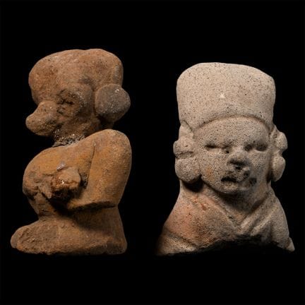 Ensemble de figurines en terre cuite précolombienn