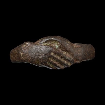 Bague de fiançailles en bronze de l'époque Tudor, 