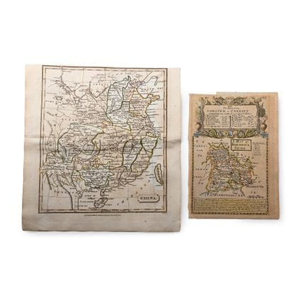 Cartes anciennes du Brecknockshire et de la Chine.