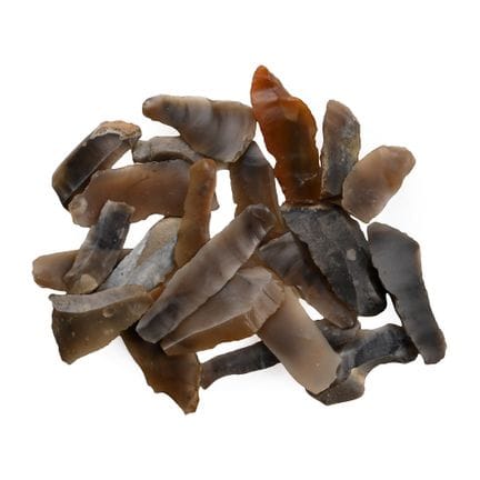 Lames de silex taillées datant de l'Âge de pierre 