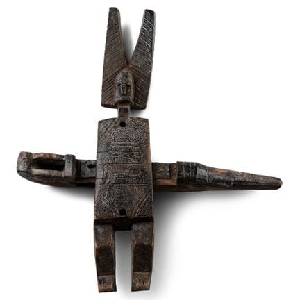Cerradura africana de madera de la tribu dogon de 