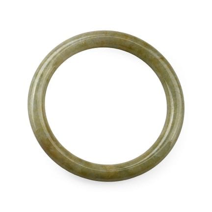 Bracelet chinois en jade néphrite sculpté et poli.