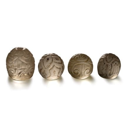 Ensemble de pions de jeu en cristal de roche de st