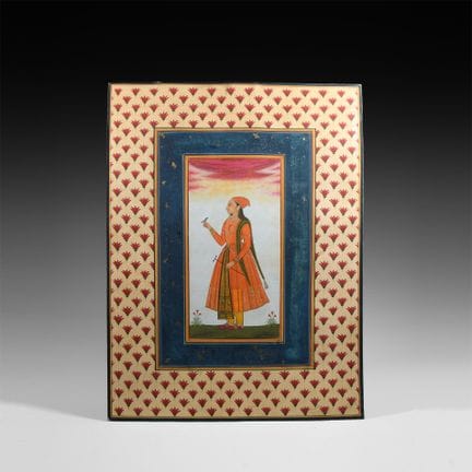 Peinture indienne représentant une courtisane mogh