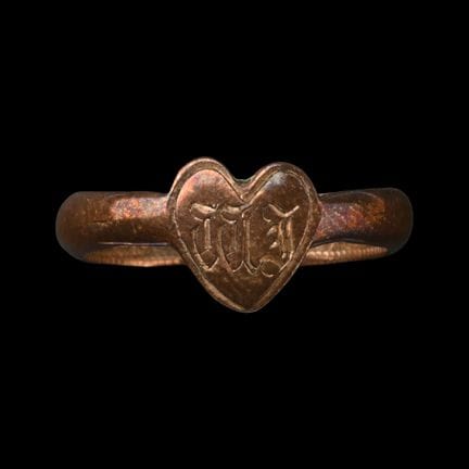 Bague de fiançailles napoléonienne en cuivre, avec