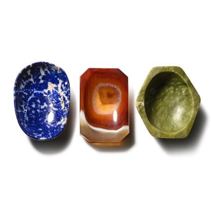 Ensemble de récipients cosmétiques en pierre d'épo