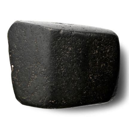 Punta de hacha de piedra negra de la Edad de Piedr
