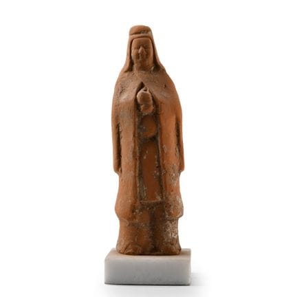 Figurine chinoise en terre cuite de la dynastie Ta