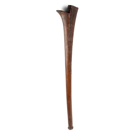Maza de guerra «Gunstock» de madera de color miel,