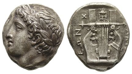 Macedon. Chalkidian League, Olynthos AR Tetradrach