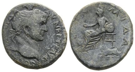 Trajan AE Pentassarion or 5 Assaria of Midaeum, Ph