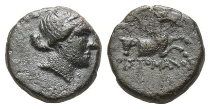 Aeolis, Kyme AE 15mm. ??????????? (Aristomachos), 