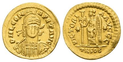 Leo I AV Solidus. . Leo I AV Solidus. AD 462-473. 