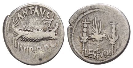 The Triumvirs, Mark Antony AR Denarius. . The Triu