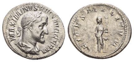 Denario d'argento di Massimino I. . Denario d'arge