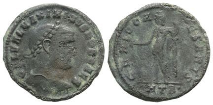 Massimino II, in qualità di Cesare, nummo BI. . Ma