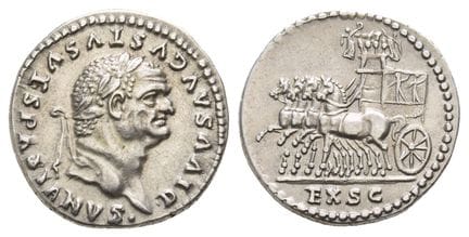 Divus Vespasian AR Denarius. Marvellous 'Judaea Ca