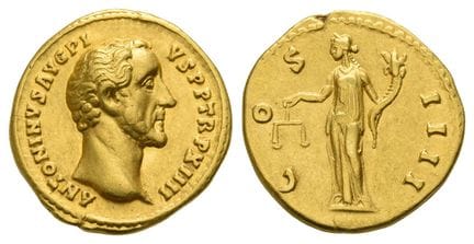 Antoninus Pius AV Aureus. Exceptionally Rare . Ant