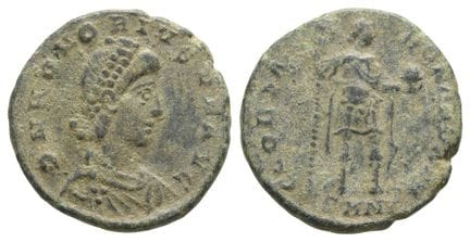 Honorius BI Nummus. . Honorius BI Nummus. AD 393-3