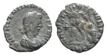 Valentinian II AE 13mm. . Valentinian II AE 13mm. 