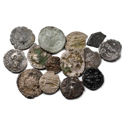 Group of Fourteen [14] Roman Mainly Silver Denariu