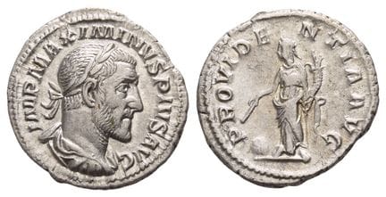 Denario d'argento di Massimino I. . Denario d'arge