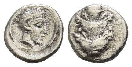 Kyrenaika, Kyrene AR Hemidrachm. . Kyrenaika, Kyre