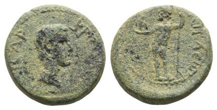 Britannicus AE Hemiassarion of Aegae, Aeolis. . Br