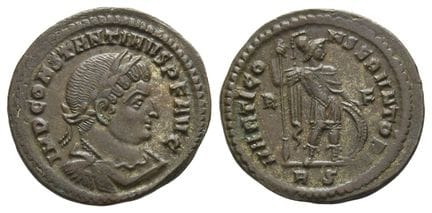Constantino I BI Nummus. . Constantino I BI Nummus