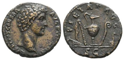 Marcus Aurelius, as Caesar AE As. . Marcus Aureliu