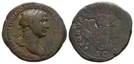 Trajan AE As. . Trajan AE As. AD 104-107. Rome min