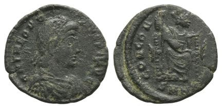 Theodosius I BI Nummus. . Theodosius I BI Nummus. 