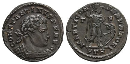 Constantino I BI Nummus. . Constantino I BI Nummus
