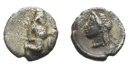 Persia, Achaemenid Empire AR Tetartemorion. . Pers