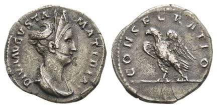Diva Matidia AR Denarius. . Diva Matidia AR Denari