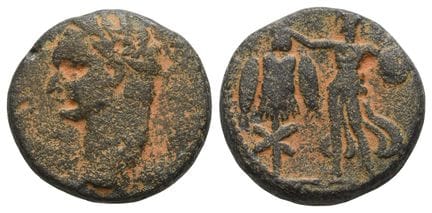 Domitian AE 22mm of Caesarea Maritime, Judaea. Jud