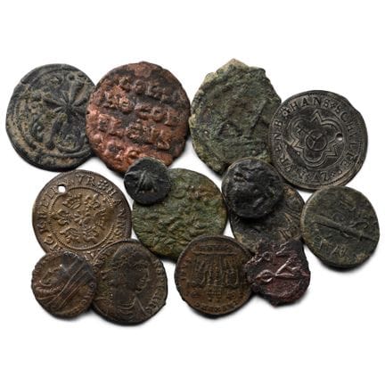 Group of Fourteen [14] Ancient Roman, Greek, Byzan