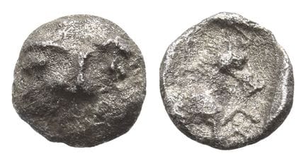 Asia Minor, Uncertain Mint AR Obol. Very Rare . As