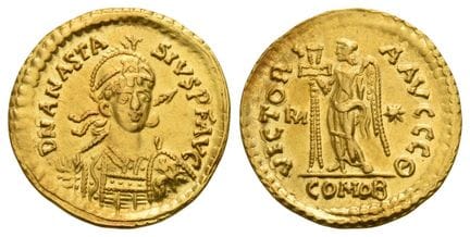 Ostrogoths, Theoderic. AV Solidus. A Rare Lustrous