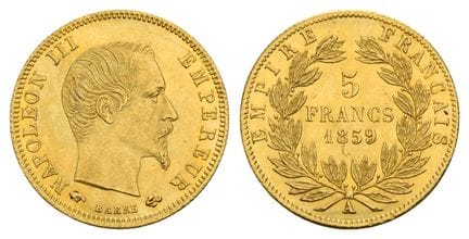 France. Napoléon III, 5 francs AV. . France. Napol