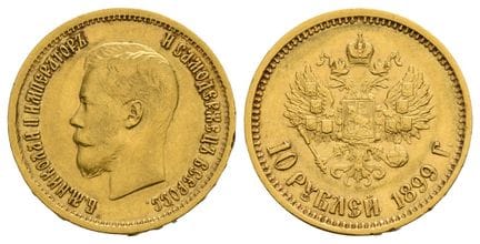 Empire russe. Nicolas II, 10 roubles AV. . Empire 