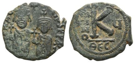 Héraclius, avec Héraclius Constantin, 20 nummi en 