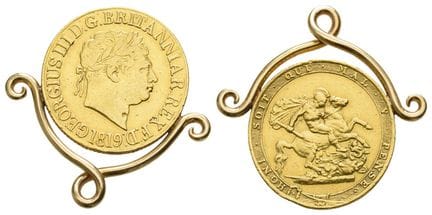 大不列颠。汉诺威，乔治三世 AV 苏维埃金币。著名的“1819年苏维埃金币”。大不列颠。汉诺威，乔治